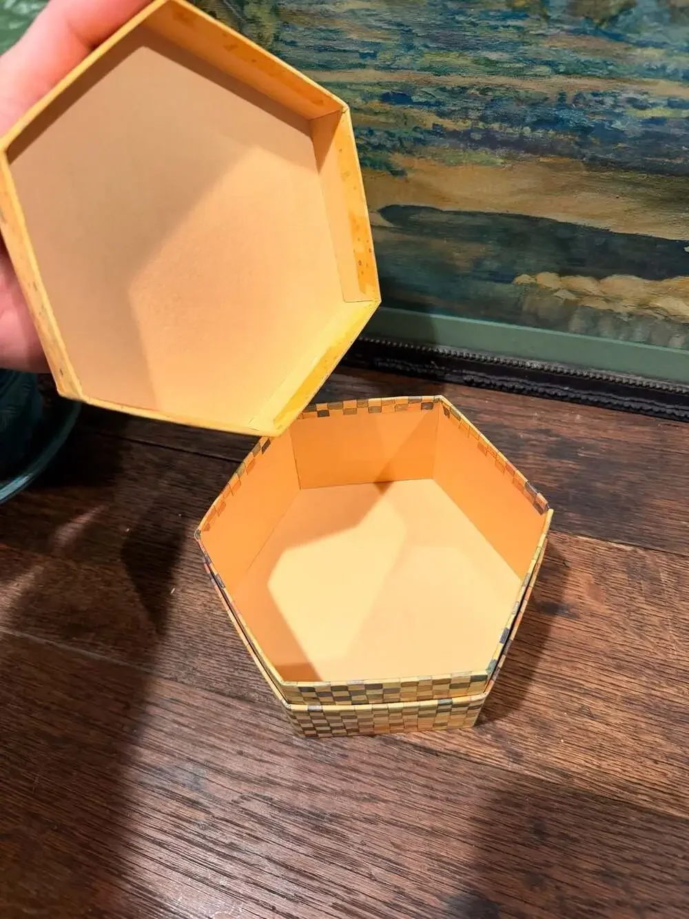 Simple Life Lady Bugs & Blooms Hexagonal Trinket Box by Karen Hillard Crouch